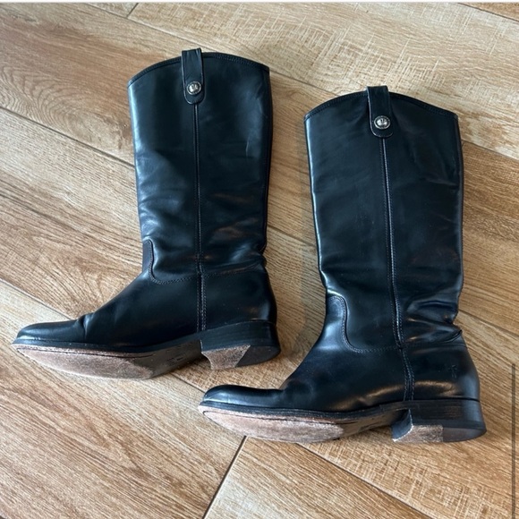 Frye Melissa Tall Riding Boot (Black) (7.5) - Picture 4 of 10